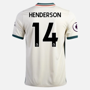 Jalkapallo Pelipaidat Liverpool Jordan Henderson 14 Vieras  2021/22 – Lyhythihainen
