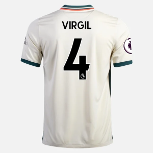 Jalkapallo Pelipaidat Liverpool Virgil van Dijk 4 Vieras  2021/22 – Lyhythihainen