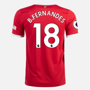 Jalkapallo Pelipaidat Manchester United Bruno Fernandes 18 Koti 2021/22 – Lyhythihainen