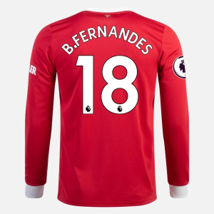Jalkapallo Pelipaidat Manchester United Bruno Fernandes 18 Koti 2021/22 – Pitkähihainen